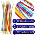 JST SYP 2.5mm pre-crimped terminal silicone cable