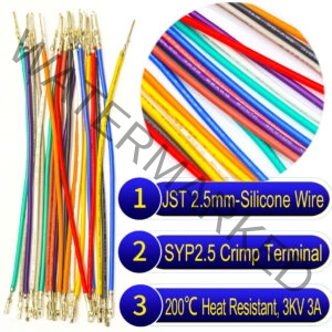 JST SYP 2.5mm pre-crimped terminal silicone cable