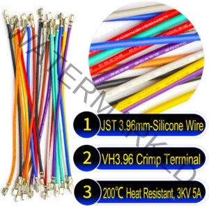 JST VH 3.96mm female pre-crimped terminal silicone cable