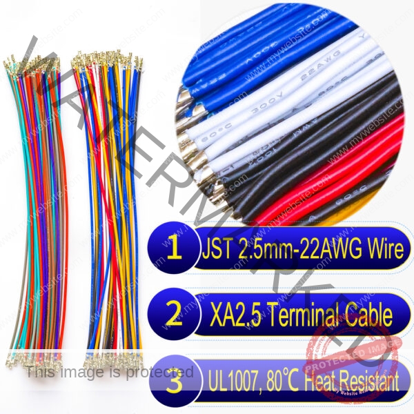 JST XA 2.5mm pre-crimped terminal cable