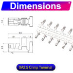 JST XA 2.5mm male Crimp Terminal