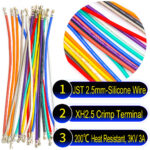 JST XH 2.5mm female pre-crimped terminal silicone cable