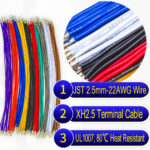 JST XH 2.5mm female pre-crimped terminal cable